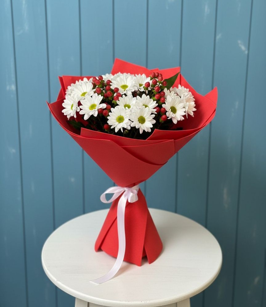 Букет цветов из: Хризантемы в Новой Ольховке