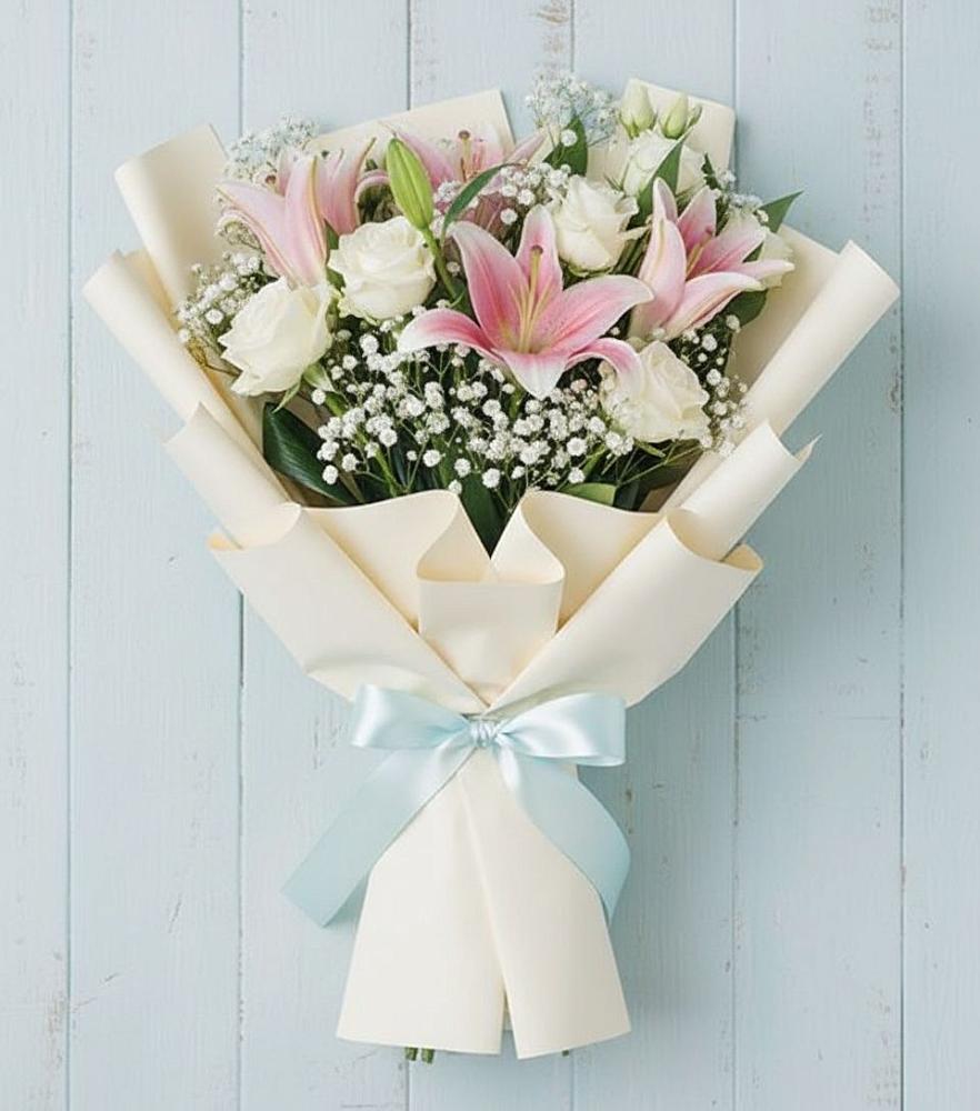 Букет цветов из: Лилии в Новой Ольховке