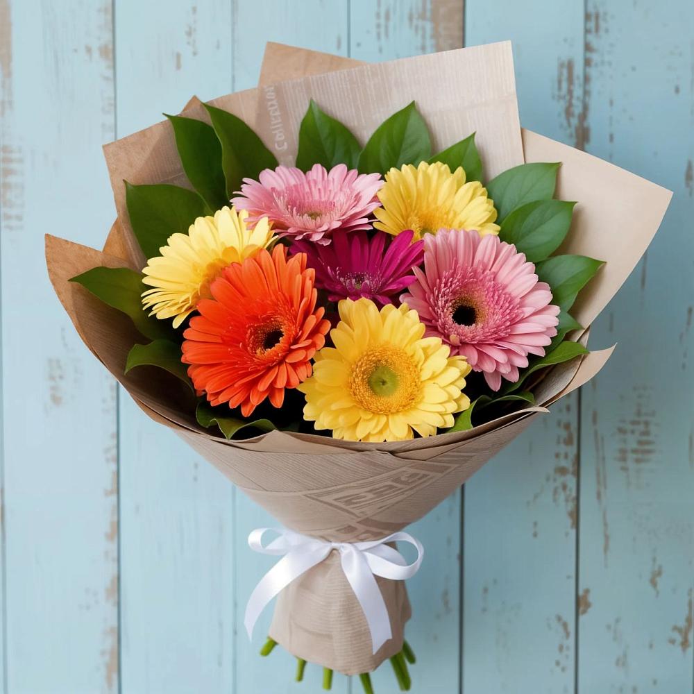 Букет цветов из: Герберы в Новой Ольховке