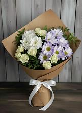 Букет цветов из:  Хризантемы и Розы #REPLACE_PRED# Новой Ольховке