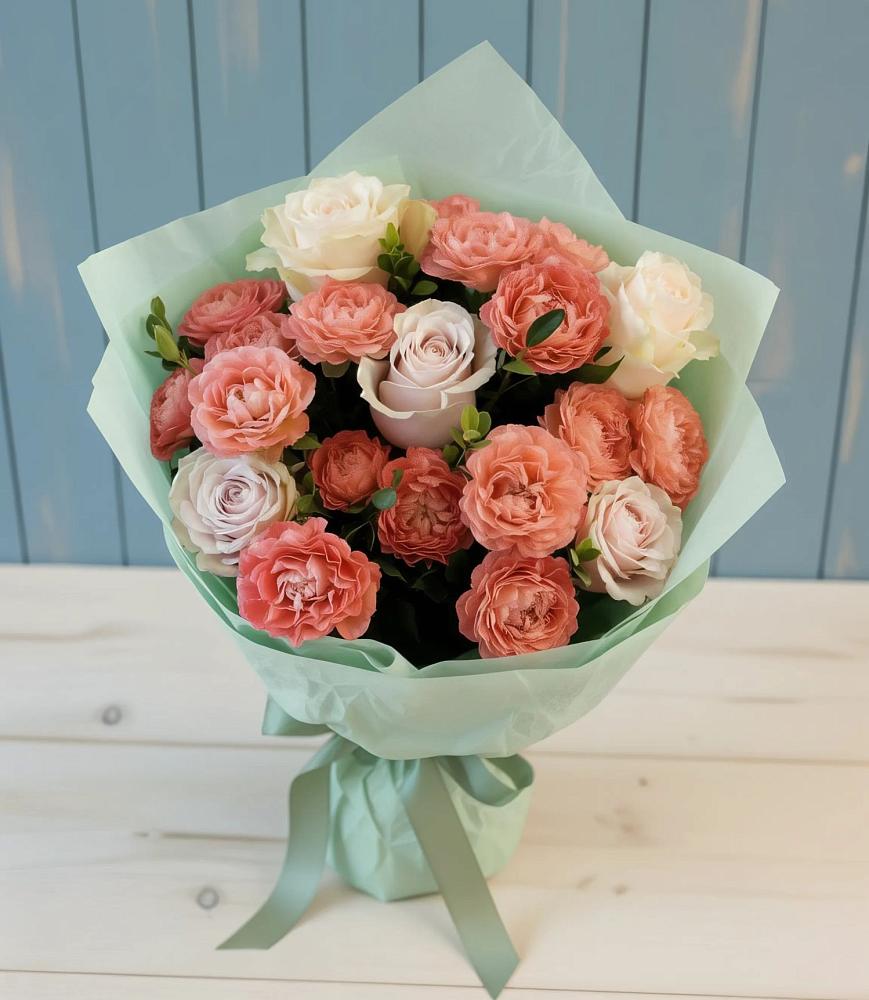 Букет цветов из: Розы в Новой Ольховке