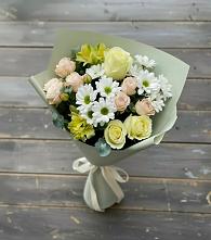 Букет цветов из:  Альстромерии, Розы и Хризантемы #REPLACE_PRED# Новой Ольховке