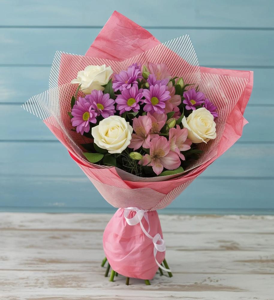 Букет цветов из: Герберы в Новой Ольховке