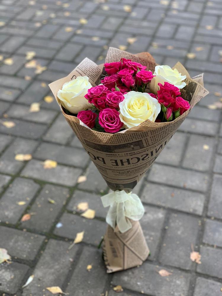 Букет цветов из: Розы в Новой Ольховке