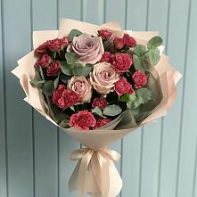 Букет цветов из:  Гвоздики и Розы в Новой Ольховке