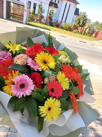 Букет цветов из: Герберы в Новой Ольховке