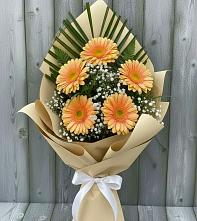 Букет цветов из:  Герберы #REPLACE_PRED# Новой Ольховке