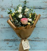 Букет цветов из:  Розы и Лизиантусы #REPLACE_PRED# Новой Ольховке