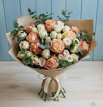 Букет цветов из:  Альстромерии и Розы в Новой Ольховке